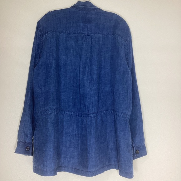 Lauren Dry Goods Supply Linen Chambray Chore Jacket Lg - Picture 2 of 10